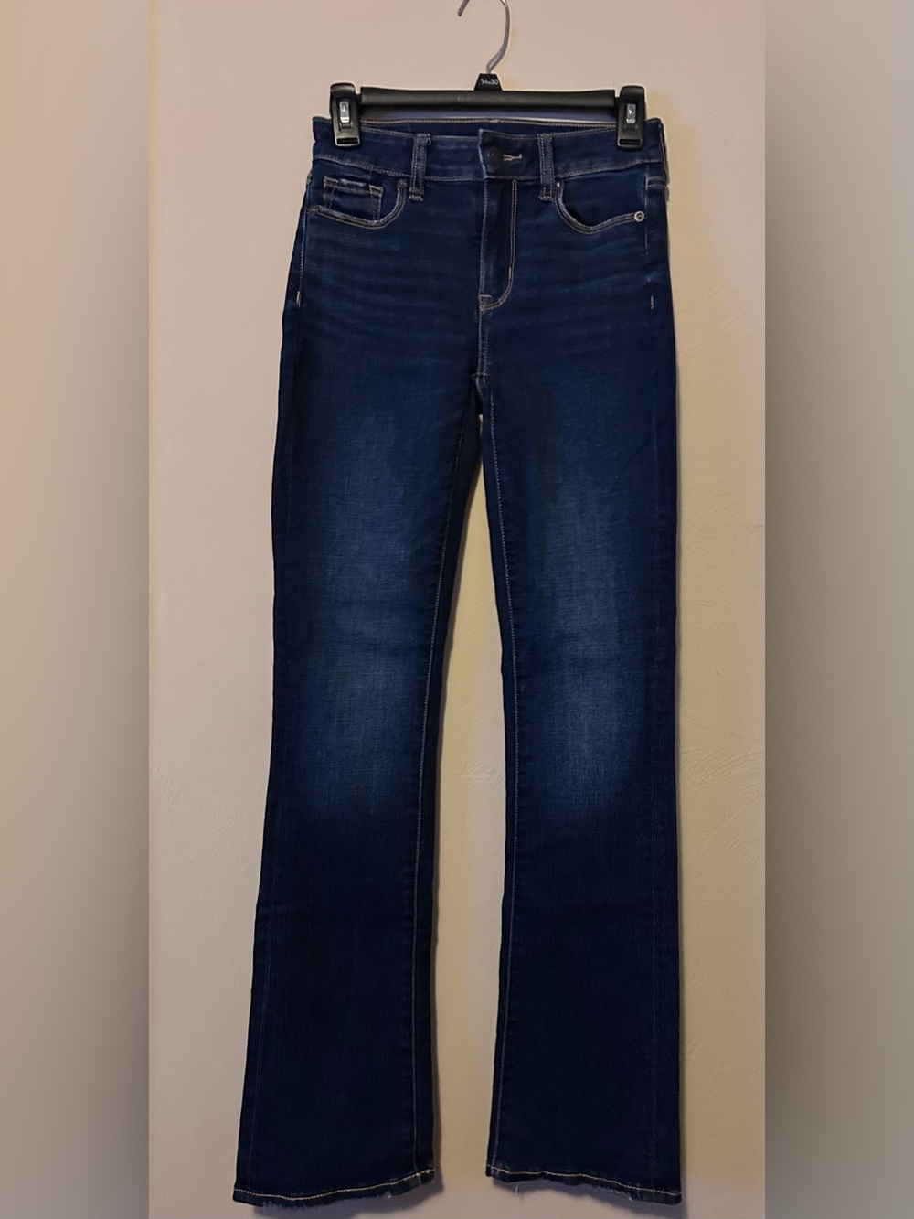 American Eagle Jeans Womens Mid Rise Kick Bootcut Dark Wash Blue Size 000